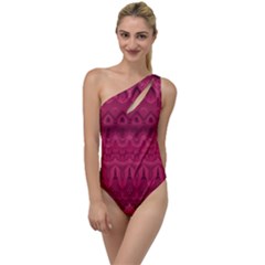 Boho Rose Pink To One Side Swimsuit by SpinnyChairDesigns