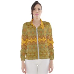 Boho Old Gold Pattern Women s Windbreaker by SpinnyChairDesigns