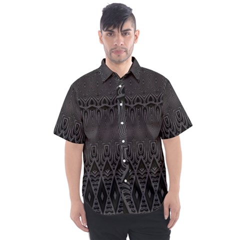 Boho Black Diamonds Men s Short Sleeve Shirt by SpinnyChairDesigns