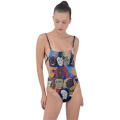 Sisters2020 Tie Strap One Piece Swimsuit by Kritter