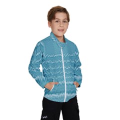 Boho Teal Stripes Kids  Windbreaker by SpinnyChairDesigns