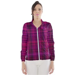 Fuchsia Madras Plaid Women s Windbreaker by SpinnyChairDesigns