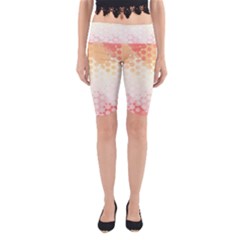 Abstract Floral Print Yoga Cropped Leggings by SpinnyChairDesigns