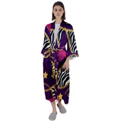 Chain Pattern  Maxi Satin Kimono by designsbymallika