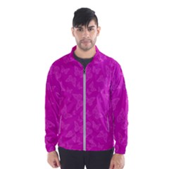 Fuchsia Butterfly Print  Men s Windbreaker by SpinnyChairDesigns