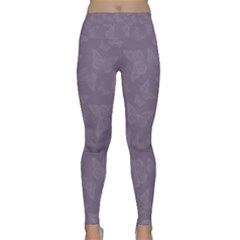 Grape Compote Butterfly Print Classic Yoga Leggings