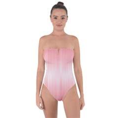 Fresh Pink Ombre Tie Back One Piece Swimsuit by SpinnyChairDesigns