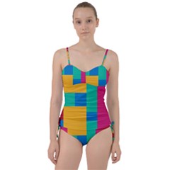 Squares  Sweetheart Tankini Set by Sobalvarro