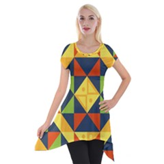 Africa  Short Sleeve Side Drop Tunic by Sobalvarro