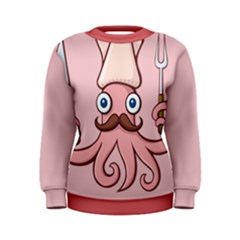 Squid Chef Cartoon Women s Sweatshirt by sifis