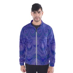 Mystic Purple Swirls Men s Windbreaker by SpinnyChairDesigns