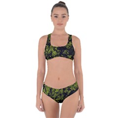 Nature Dark Camo Print Criss Cross Bikini Set by dflcprintsclothing