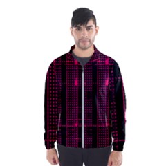 Pink Black Punk Plaid Men s Windbreaker by SpinnyChairDesigns