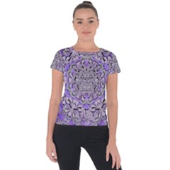 Floral Wreaths In The Beautiful Nature Mandala Short Sleeve Sports Top  by pepitasart