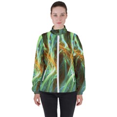 Abstract Illusion Women s High Neck Windbreaker by Sparkle