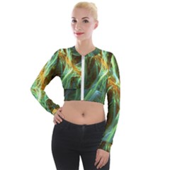 Abstract Illusion Long Sleeve Cropped Velvet Jacket by Sparkle