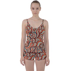 Psychedelic Swirls Tie Front Two Piece Tankini by Filthyphil