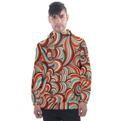 Psychedelic Swirls Men s Front Pocket Pullover Windbreaker by Filthyphil