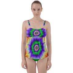 Psychedelic Trance Twist Front Tankini Set by Filthyphil