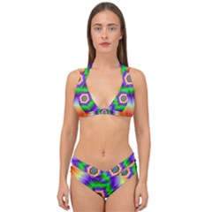 Psychedelic Big Bang Double Strap Halter Bikini Set by Filthyphil