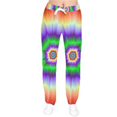 Psychedelic Big Bang Women Velvet Drawstring Pants by Filthyphil