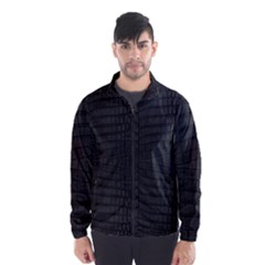 Black Crocodile Skin Men s Windbreaker by LoolyElzayat