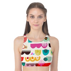 Scandinavian Folk Art Wave Craze Tank Bikini Top by andStretch