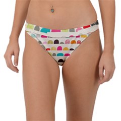 Scandinavian Folk Art Rainbow Road Band Bikini Bottom by andStretch