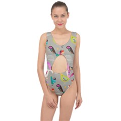 Scandinavian Birds Feather Weather Center Cut Out Swimsuit by andStretch