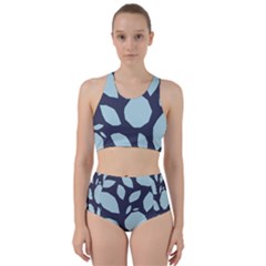 Orchard Fruits In Blue Racer Back Bikini Set by andStretch