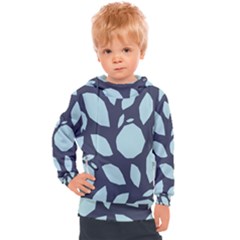 Orchard Fruits In Blue Kids  Hooded Pullover by andStretch