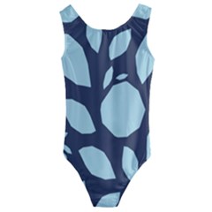 Orchard Fruits In Blue Kids  Cut-out Back One Piece Swimsuit by andStretch