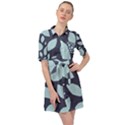Orchard Fruits in Blue Belted Shirt Dress View1