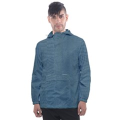 Turquoise Alligator Skin Men s Front Pocket Pullover Windbreaker by LoolyElzayat