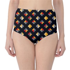 Geometric Diamond Tile Classic High-waist Bikini Bottoms by tmsartbazaar