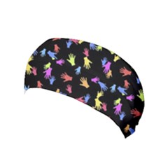 Multicolored Hands Silhouette Motif Design Yoga Headband by dflcprintsclothing