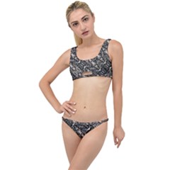 Modern Tribal Silver Ornate Pattern Print The Little Details Bikini Set by dflcprintsclothing