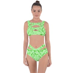 Electric Lime Bandaged Up Bikini Set  by Janetaudreywilson