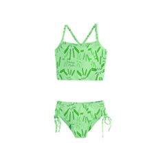 Electric Lime Girls  Tankini Swimsuit by Janetaudreywilson