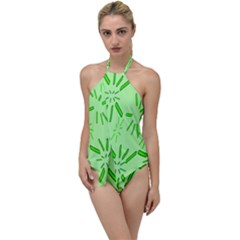 Electric Lime Go With The Flow One Piece Swimsuit by Janetaudreywilson