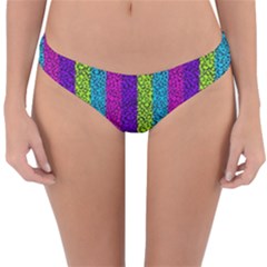 Glitter Strips Reversible Hipster Bikini Bottoms by Sparkle