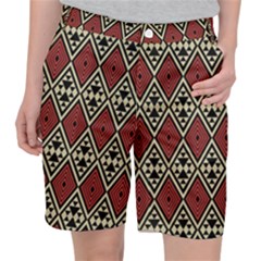 Motif Boho Style Geometric Pocket Shorts by tmsartbazaar