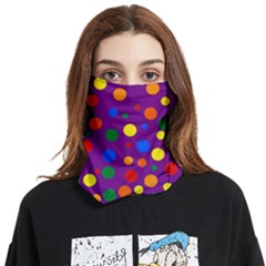 Gay Pride Scattered Polka Dots Face Covering Bandana (two Sides) by VernenInk
