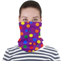 Gay Pride Scattered Polka Dots Face Seamless Bandana (adult) by VernenInk