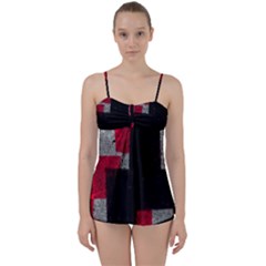 Abstract Tiles Babydoll Tankini Set by essentialimage