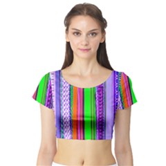 Fashion Belts Short Sleeve Crop Top by essentialimage