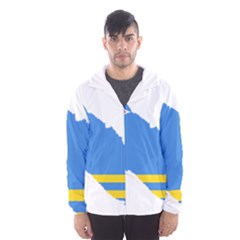 Flag Map Of Aruba Men s Hooded Windbreaker by abbeyz71