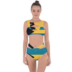 Flag Of The Bahamas Bandaged Up Bikini Set  by abbeyz71