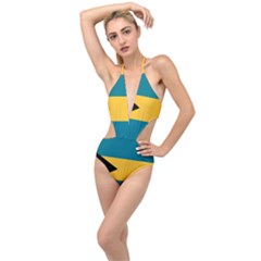 Flag Of The Bahamas Plunging Cut Out Swimsuit by abbeyz71