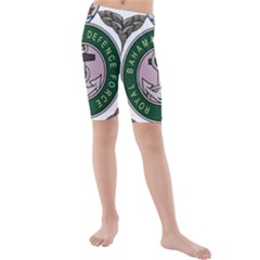 Emblem Of Bahamas Defence Force  Kids  Mid Length Swim Shorts by abbeyz71